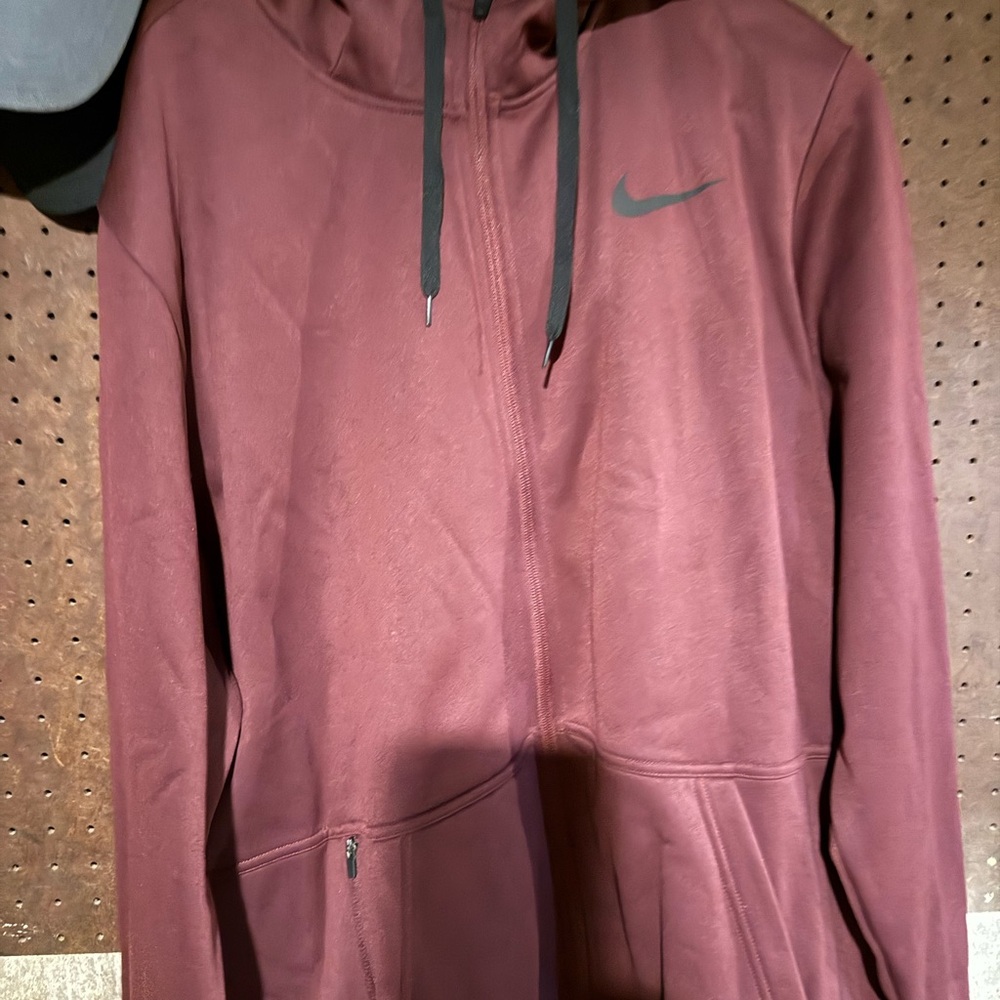 Nike men's Burgundy Full-Zip Hoodie